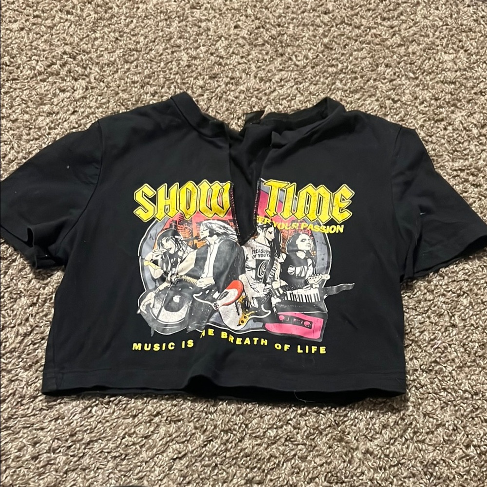 Black Graphic Kids T-Shirt